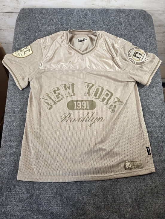 Brooklyn Cloth Other - Brooklyn NY 1991 Jersey Shirt Mens Medium Beige Mesh‎ NYC Athletics Streetwear